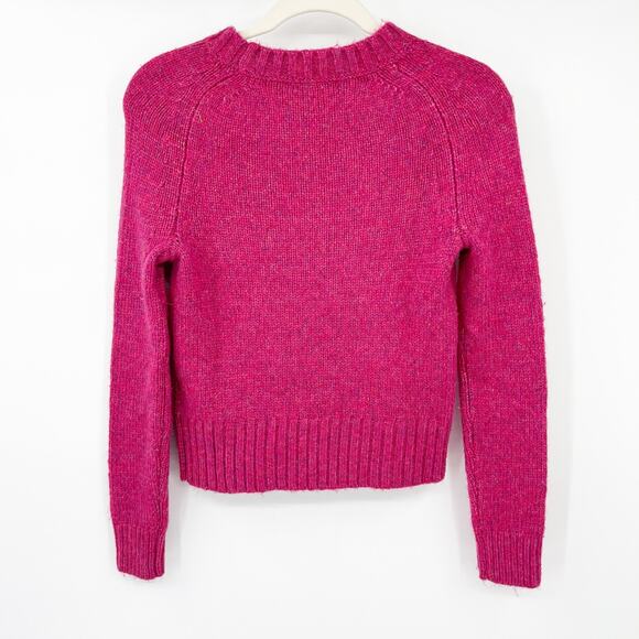 J. Crew Womens Barbiecore Alpaca Merino Wool Blend Pullover Sweater XS Pink - Picture 9 of 9